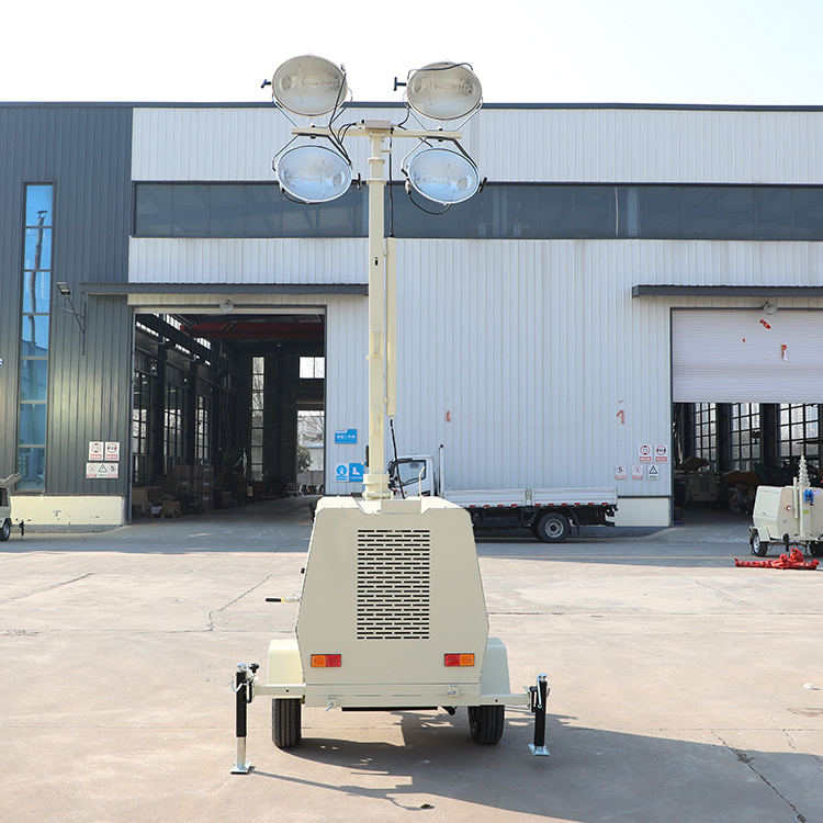 High Quality Construction Mining Site 7m Height Strong Power Mobile LED Lamp Compact Light Tower