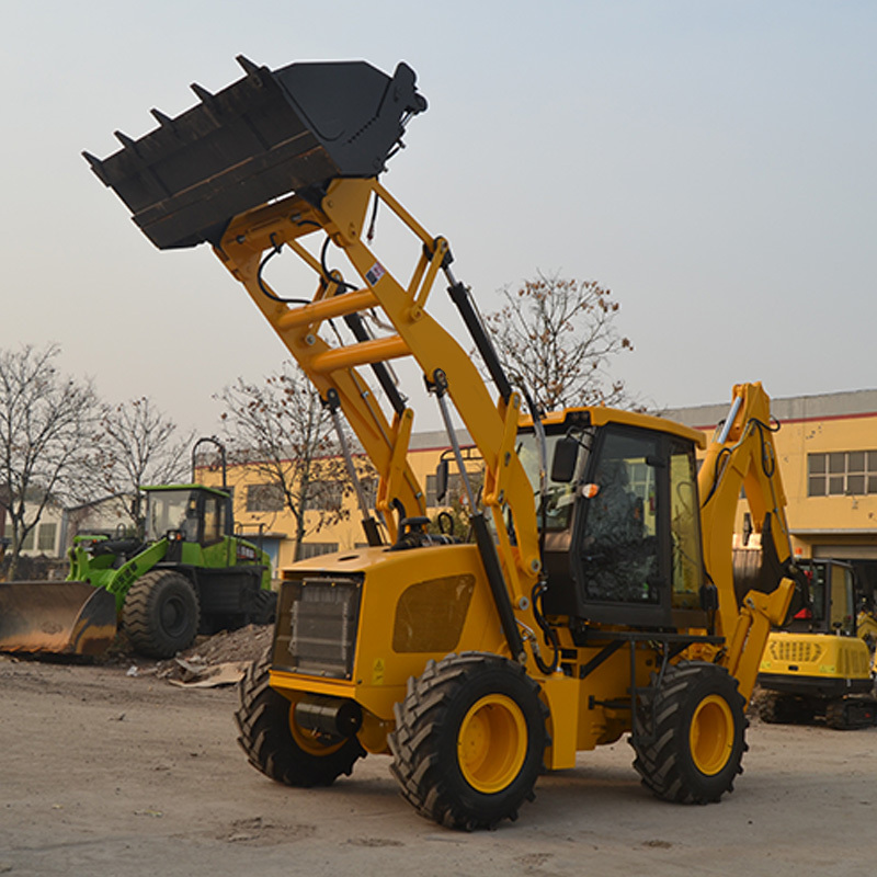 earth-moving machine Low price diesel 4 wheel front end backhoe excavator loaders for sale