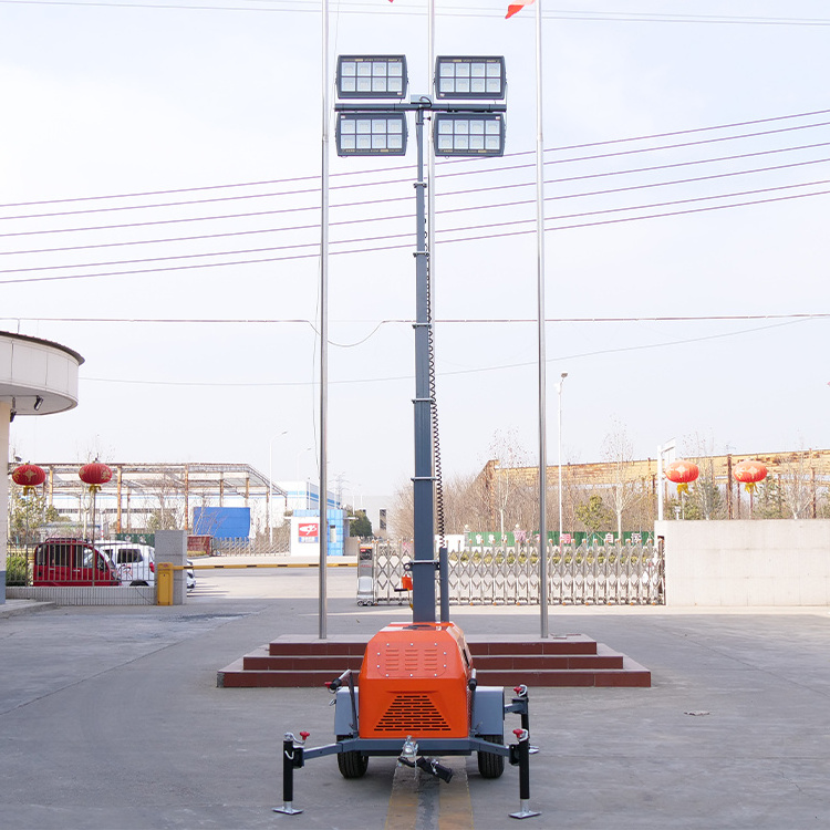 Chinese Cheap CE Euro5 Epa high mastEngine New Compact Light Tower With Powerful LED 800w