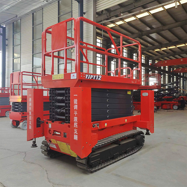 Moving scissor lift electro-hydraulic lifting platform full self altitude operation small climbing lift truck