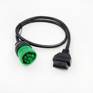 obd2 plug 16Pin Female To J1939 Type2 Male Sae J1939 9 Pin Adapter Cable For Transport Equipment By Telematics Fleet Management