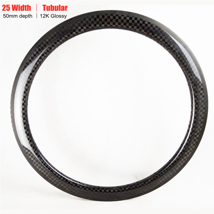 SoarRocs High quality 25mm wide 50mm depth Tubular 12K Matte/Glossy 700C Road bike edge carbon bicicleta carbono rim