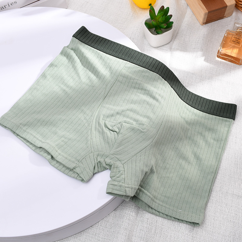 Factory Direct Summer Men's Cotton Boxer Pants Seamless Breathable Underwear Close-Fitting Soft Boxer Shorts