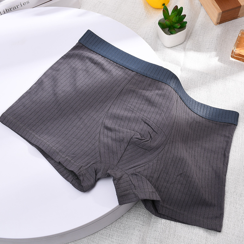 Factory Direct Summer Men's Cotton Boxer Pants Seamless Breathable Underwear Close-Fitting Soft Boxer Shorts