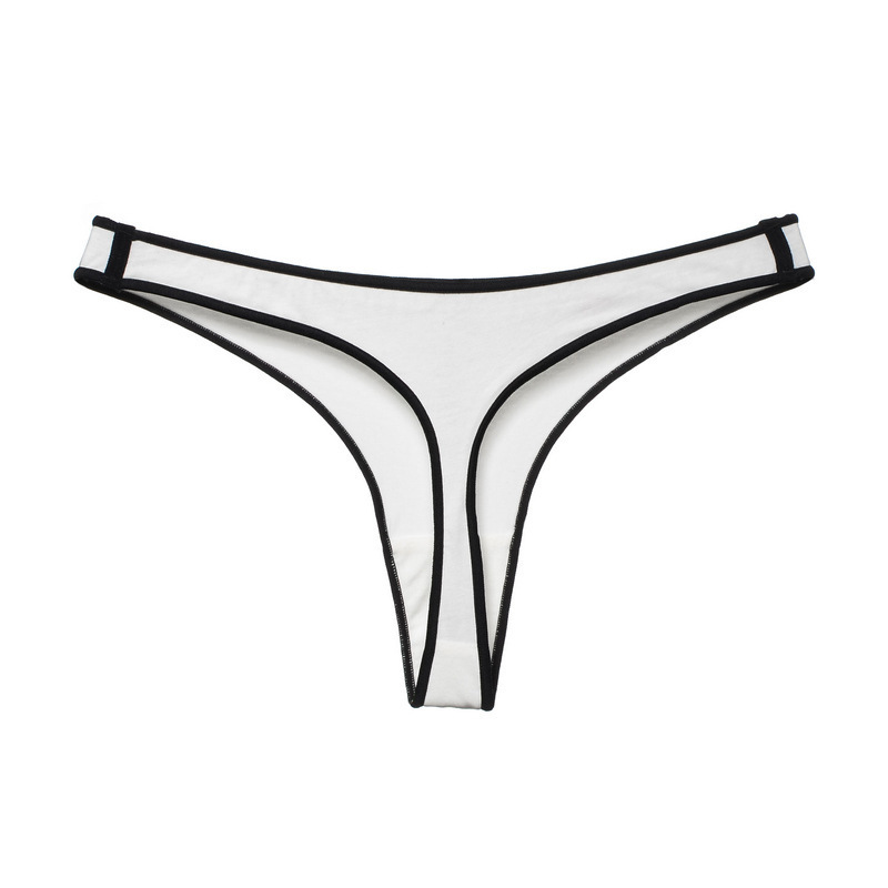 Women's Cotton Underwear Low Waist Seamless Sexy Sports Thong For Ladies