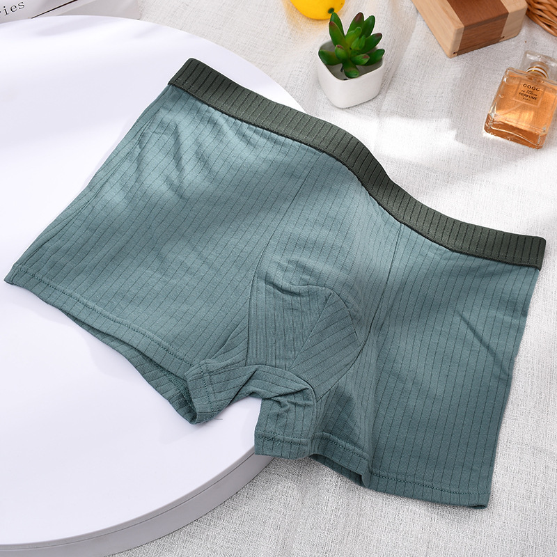 Factory Direct Summer Men's Cotton Boxer Pants Seamless Breathable Underwear Close-Fitting Soft Boxer Shorts