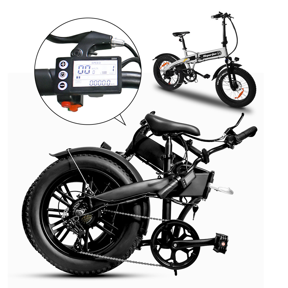 Free Shipping Cheap Foldable Mountain Bike Mid Drive Carbon Aluminum Mini 350W 20Inch Folding Electric Bike