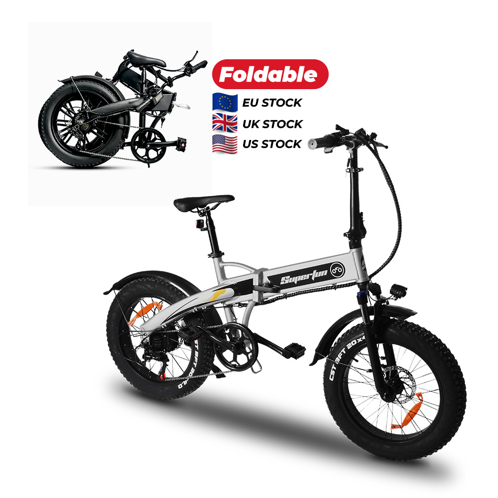 California US Warehouse eBike Snow Sand Bike Fat Tire Electric Bicycle 100km Folding Electric Bike Free USA Shipping