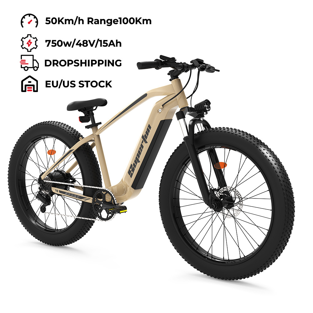 USA EU Warehouse ebike High quality e Bike Removable Lithium Battery Electric Fat Tire Chopper Bike