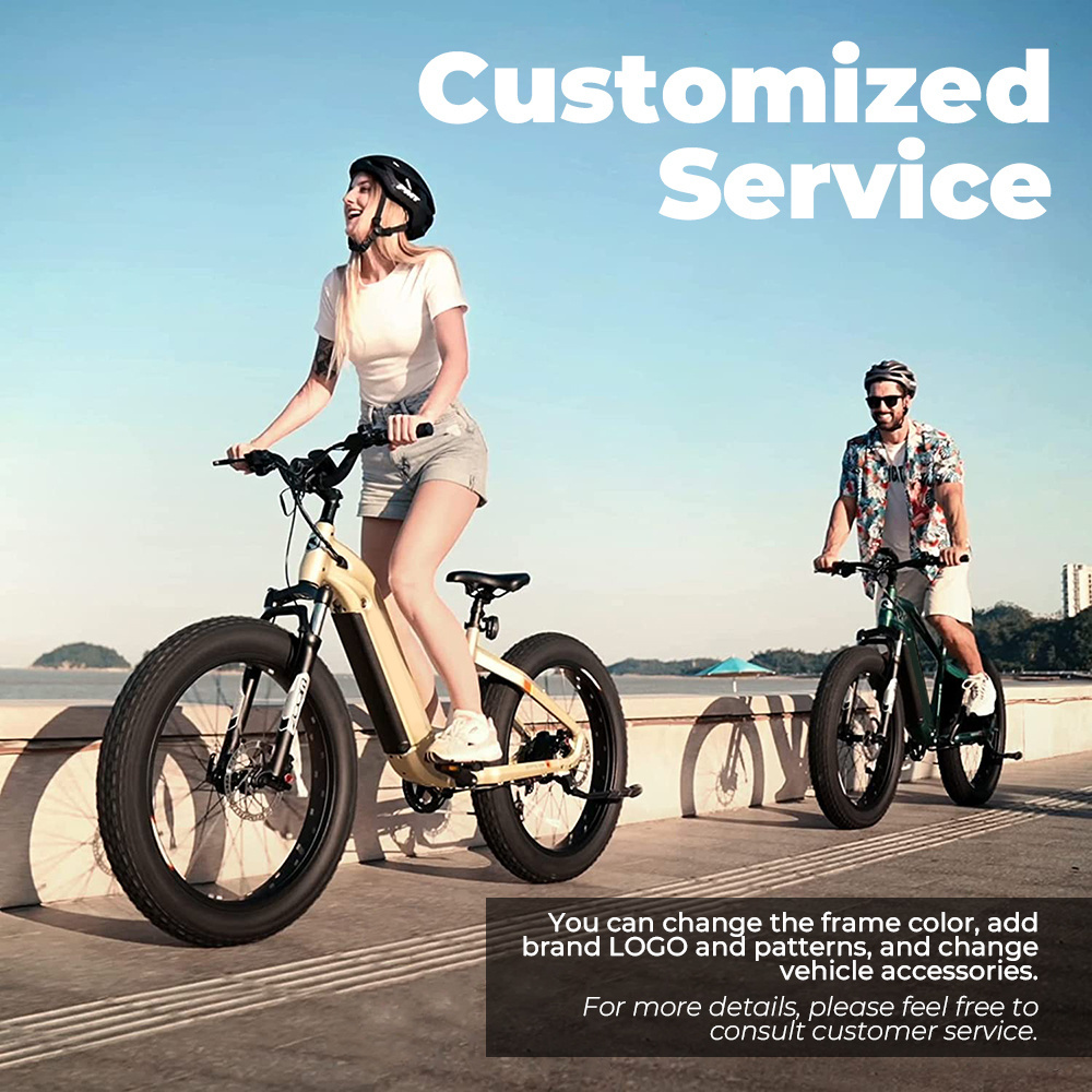 US Warehouse Electric Mountain Fat Bike Bicycle Moped Electric 26 Fat Big Tire Bicycle Electric Fat Bike Free  Shipping