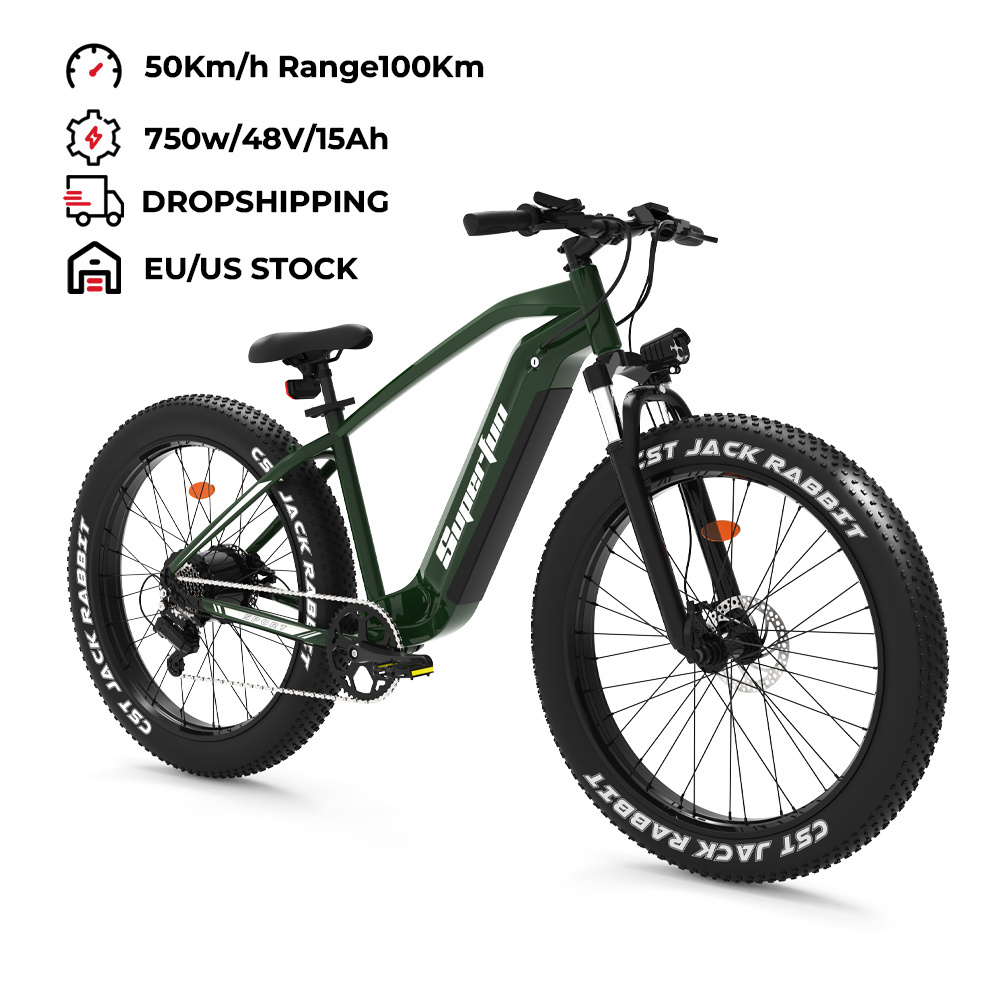 US Warehouse Electric Mountain Fat Bike Bicycle Moped Electric 26 Fat Big Tire Bicycle Electric Fat Bike Free  Shipping