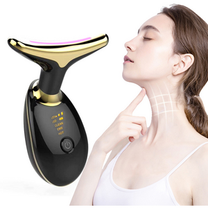 3 LED Colors Ems Vibration Neck Lift Device Skin Beauty Tools Instrument Facial Machine Face Massager