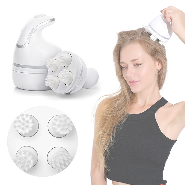 High Quality Automatic Head Scratcher Kneading Vibrating Electric Scalp Massager Handheld Head Massager For Relax