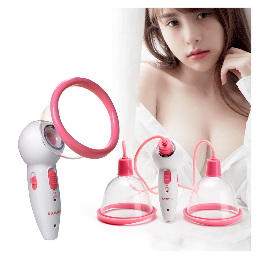 Electric Chest Vacuum Suction Cup Therapy Breast Enhance Cellulite Treatment Cupping Breast Enhancement Massager