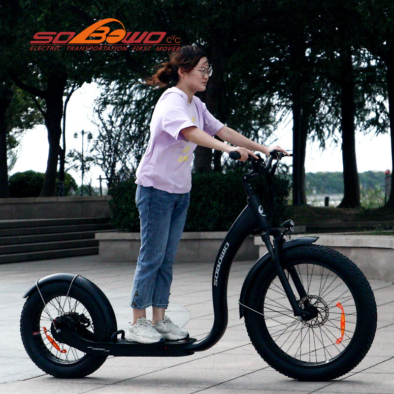 SOBOWO 750W 26 Inch Wheels Powerful Adults Kids EU USA Electric skate Scooter two wheel big power long deck standing scooter