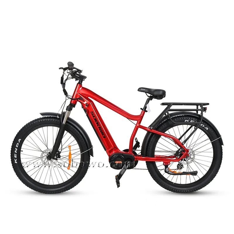 SOBOWO S76 Fat Tire Netual Electric Bike 750W/1000W Bafang Mid Motor M620 Ebike Tektro Hydraulic Brake city fat tire ebike