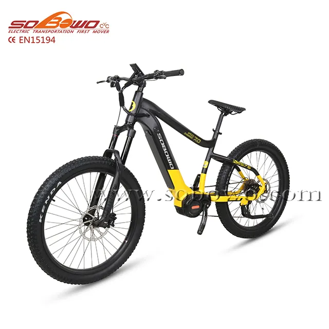 SOBOWO S76 Fat Tire Netual Electric Bike 750W/1000W Bafang Mid Motor M620 Ebike Tektro Hydraulic Brake city fat tire ebike