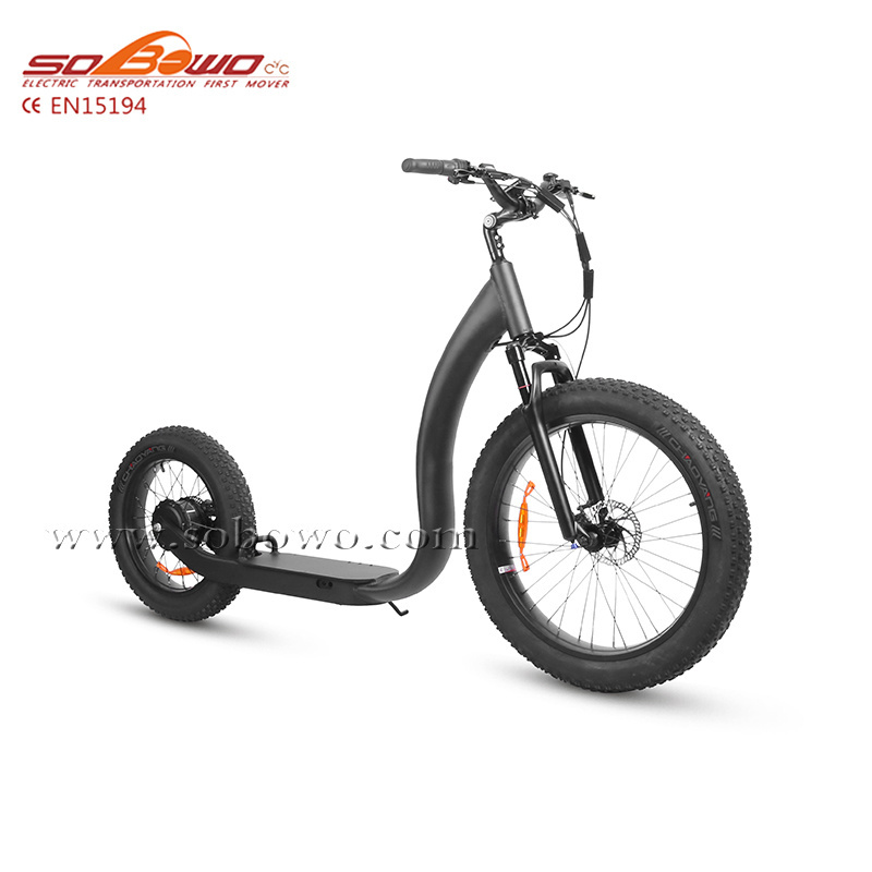 Free Shipping 750w Big Power Electric Fat Tire Kick Bike Dog Scooter for Adults