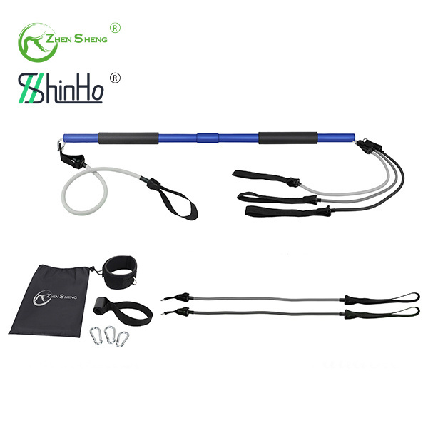 Zhensheng hot selling pilates bar kit with resistance bands pilates bar workout equipment for legs hip waist