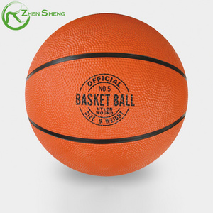 Zhensheng wholesale size 7 6 5 4 3 rubber basketball sport basketball basketballs for Manufacturer sale cheap ball