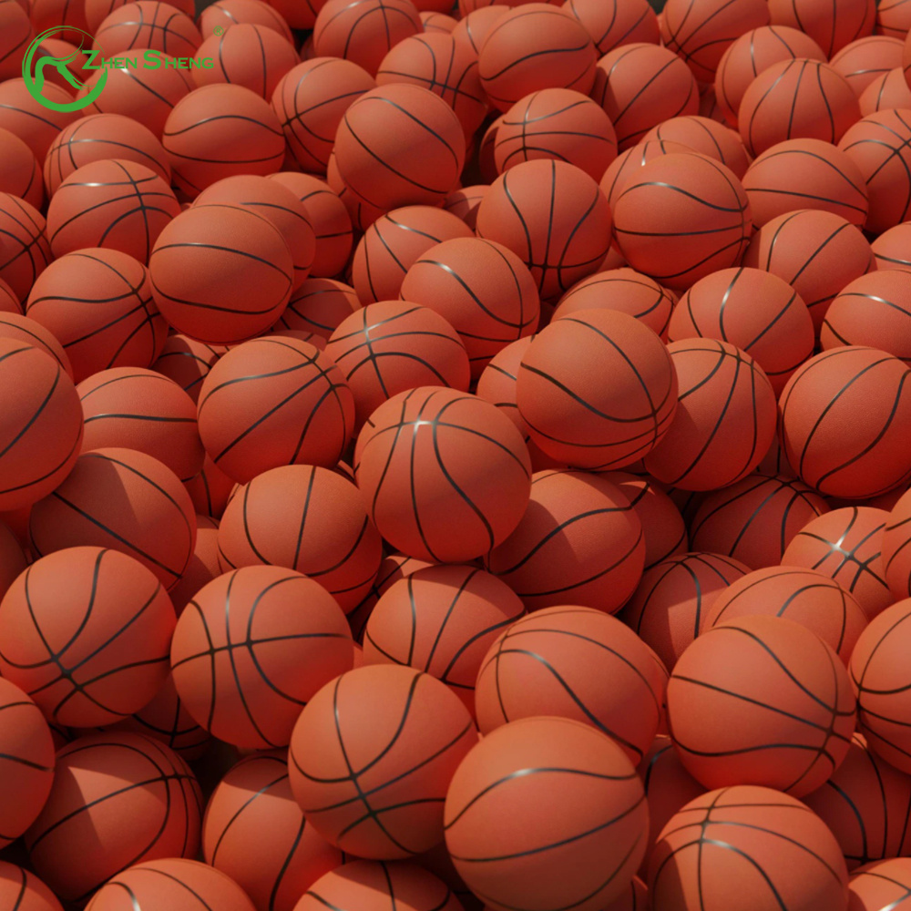 Zhensheng factory promotional bulk rubber custom basketball as for gift