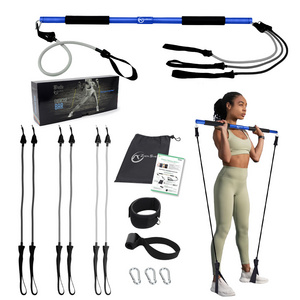 Zhensheng hot selling pilates bar kit with resistance bands pilates bar workout equipment for legs hip waist