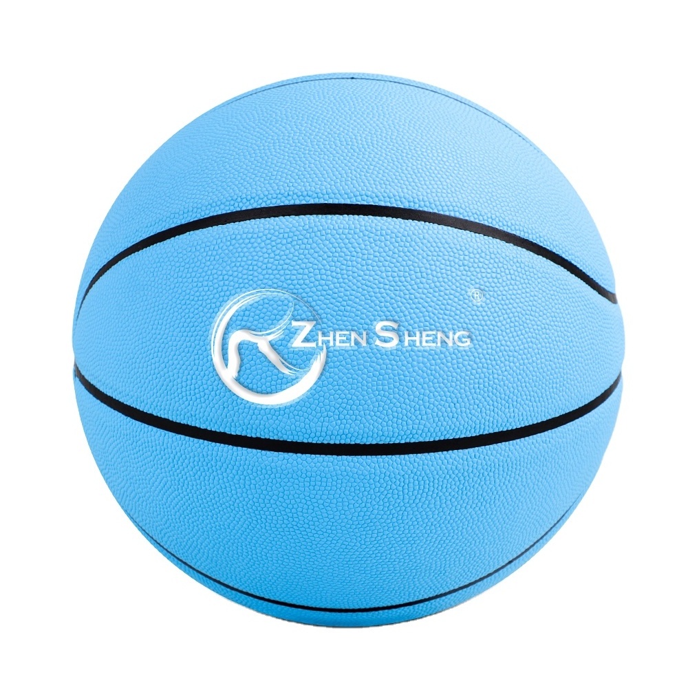 Zhensheng Promotional Bulk Rubber Basketball Outdoor Size 5 Customize Logo Ball Basketball