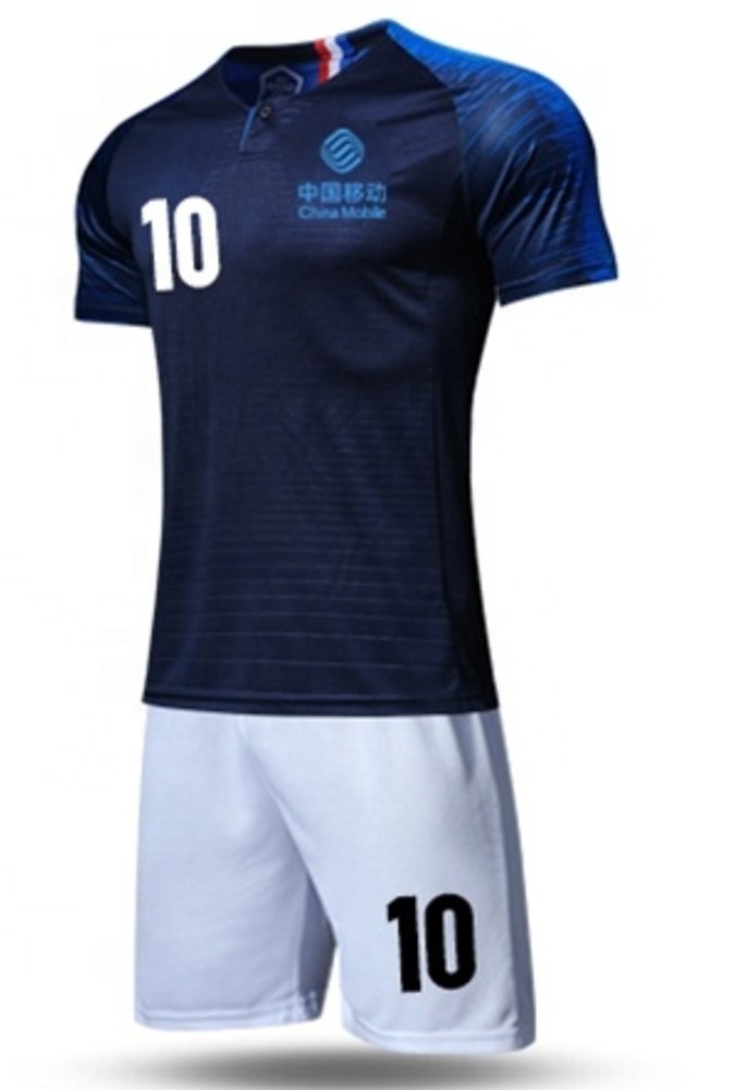 Chinese sublimation jersey manufacturer team, jerseys, French uniforms, good quality football uniforms