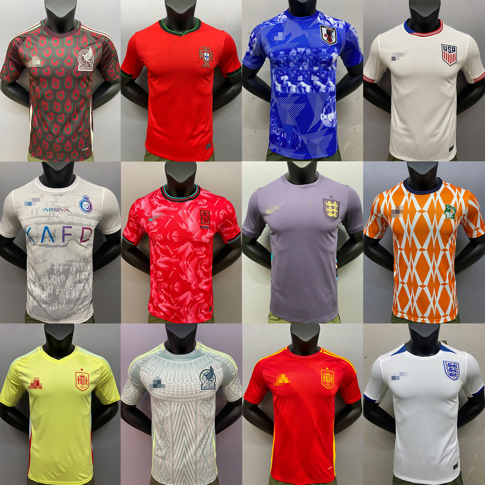 New 2024 national team brazil germany belgium portugal spain france away home football shirt jerseys soccer wear