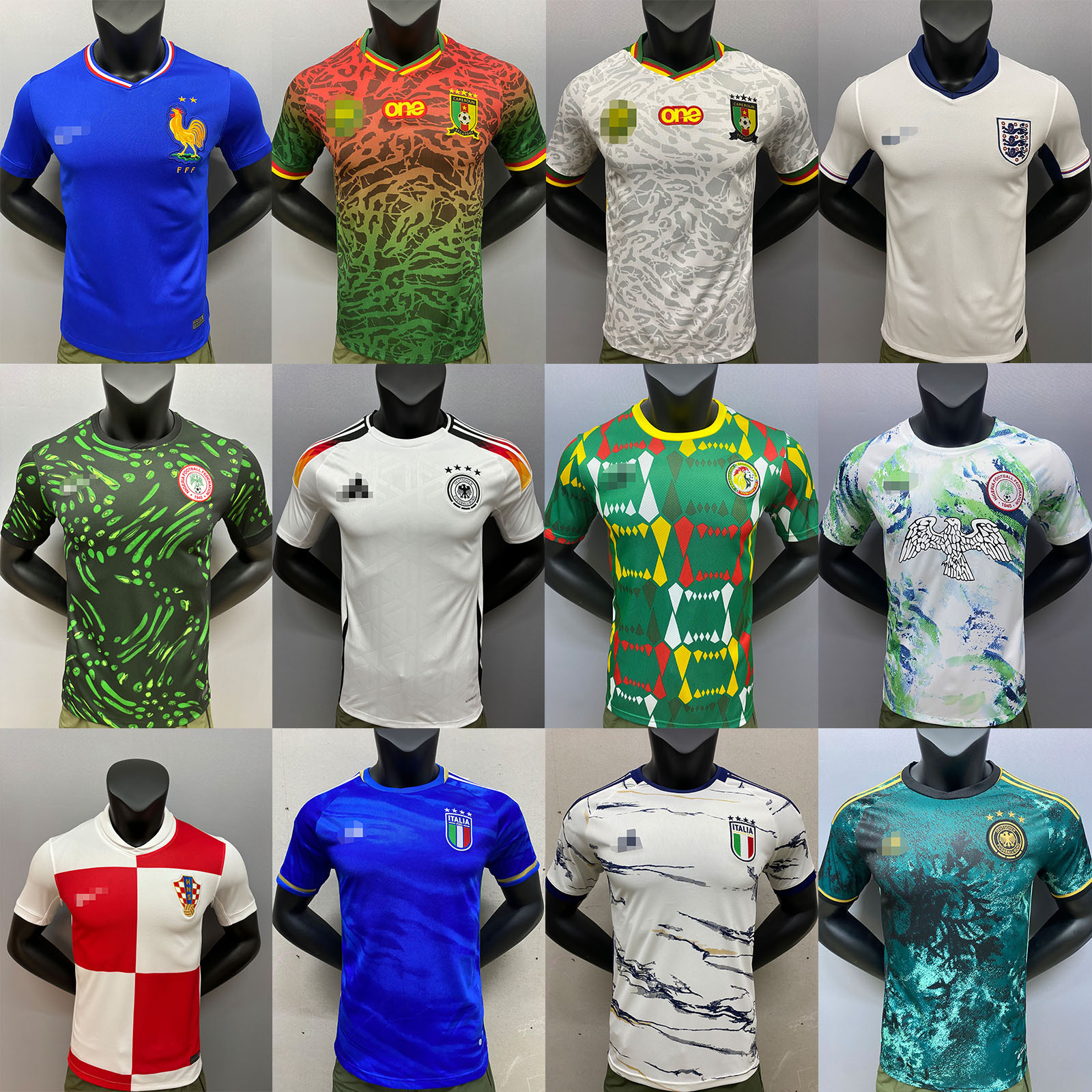 New 2024 national team brazil germany belgium portugal spain france away home football shirt jerseys soccer wear