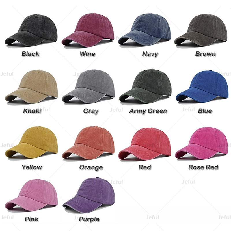 Wholesale Blank Vintage Washed Cotton Twill Dat Hat Custom Embroidery Distressed Unstructured Baseball Cap For Men Women