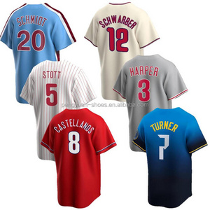 Best Quality Customizable ed #5 Bryson Stott #7 Trea Turner #12 Kyle Schwarber #3 Bryce Harper American Baseball Jersey