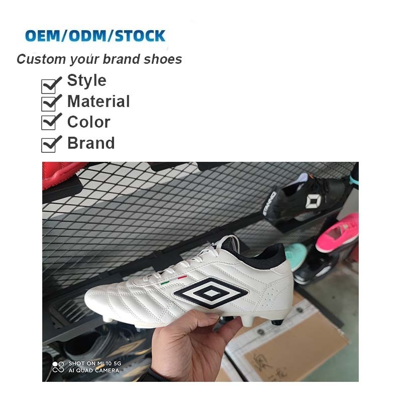 2024 Factory Wholesale Football Shoes Men Outdoor Soccer Shoes  High top anti slip sole fg custom Soccer Boot