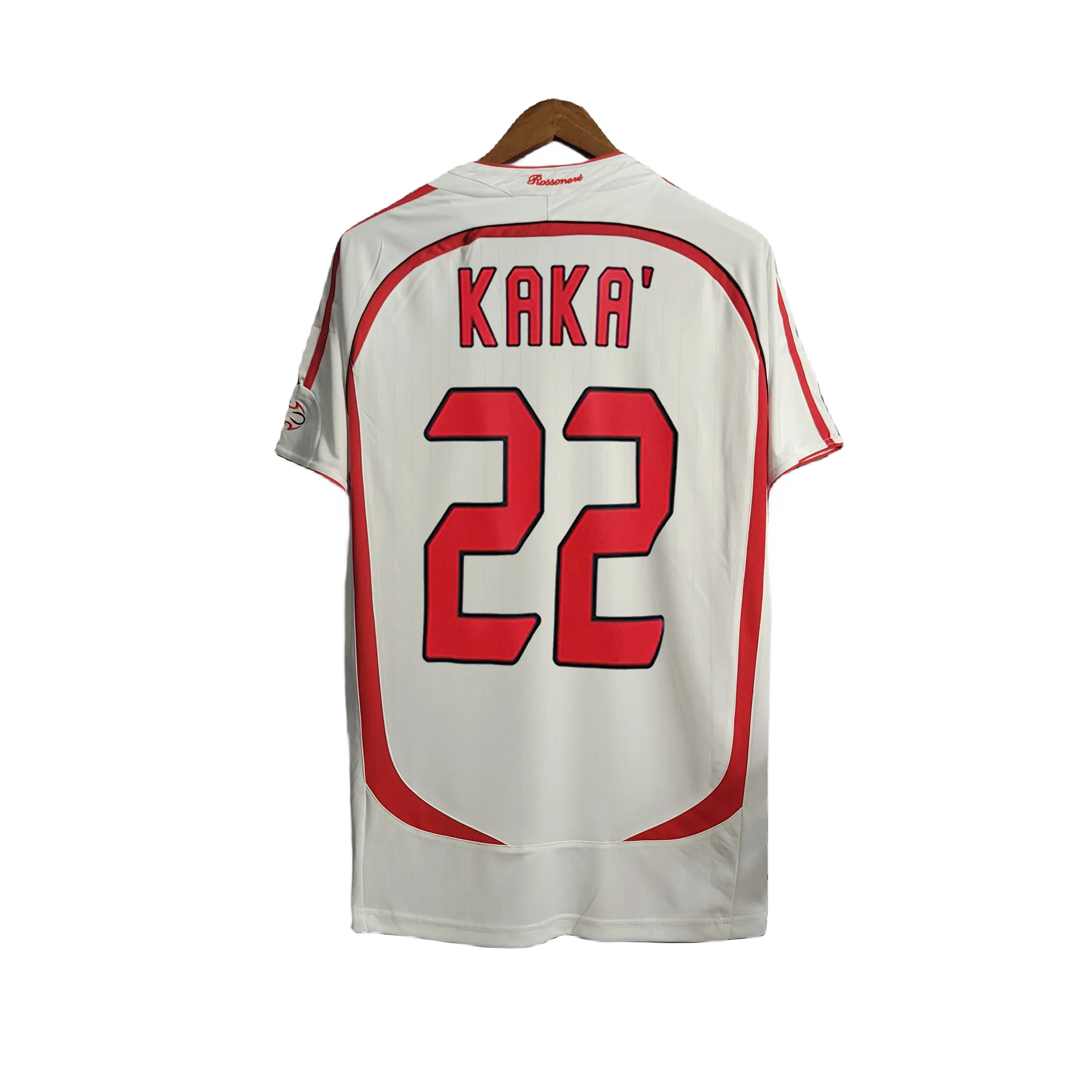 06-07 ac milan maillot kaka 22 home away thailand quality adult retro soccer jersey custom vintage football shirt blank