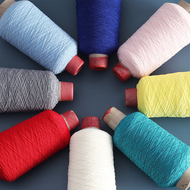 Factory Wholesale Price Spandex Lycra Yarn Polyester Rubber Thread Yarn for Knitting