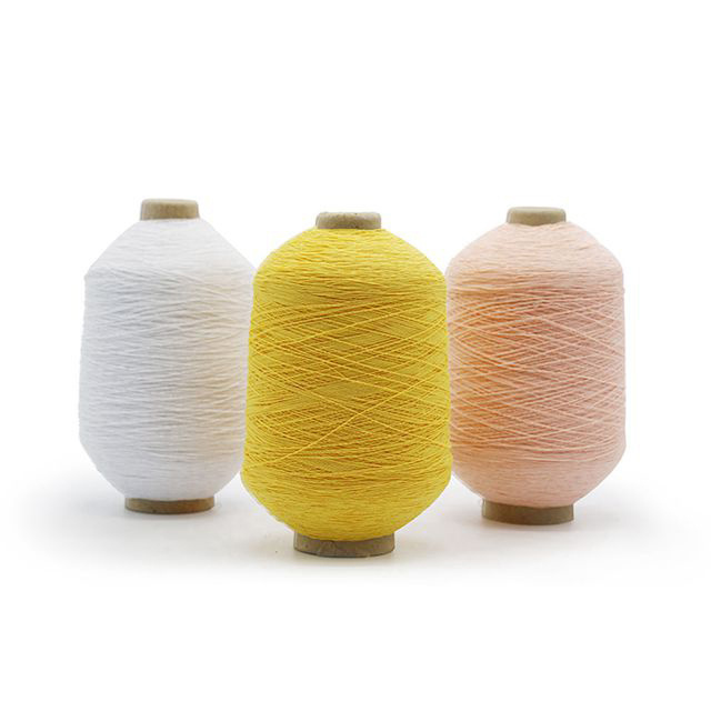 Factory Wholesale Price Spandex Lycra Yarn Polyester Rubber Thread Yarn for Knitting