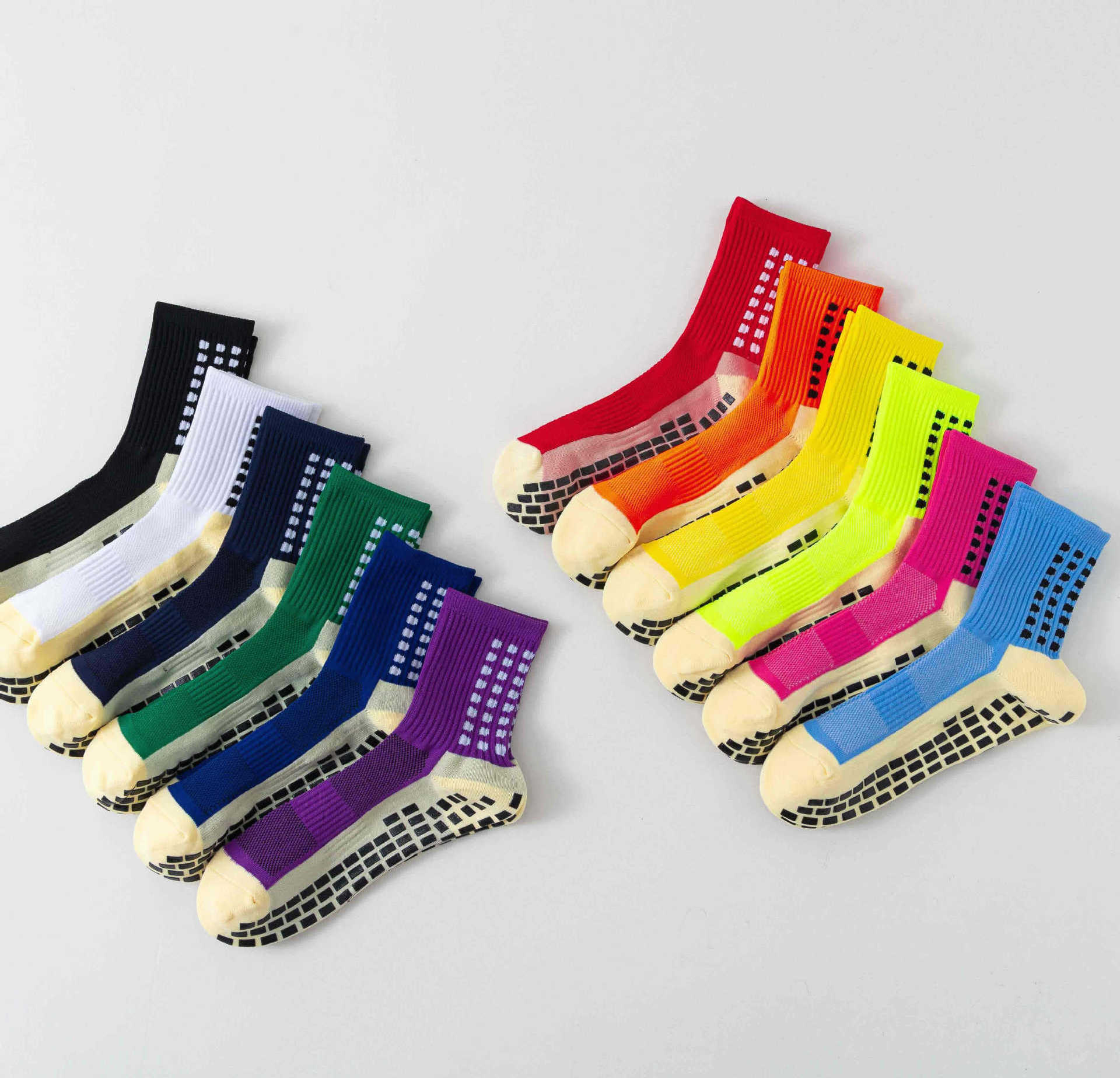 2024 new  sports socks professional training socks towel bottom glue anti slip middle tube  breathable sweat absorbing