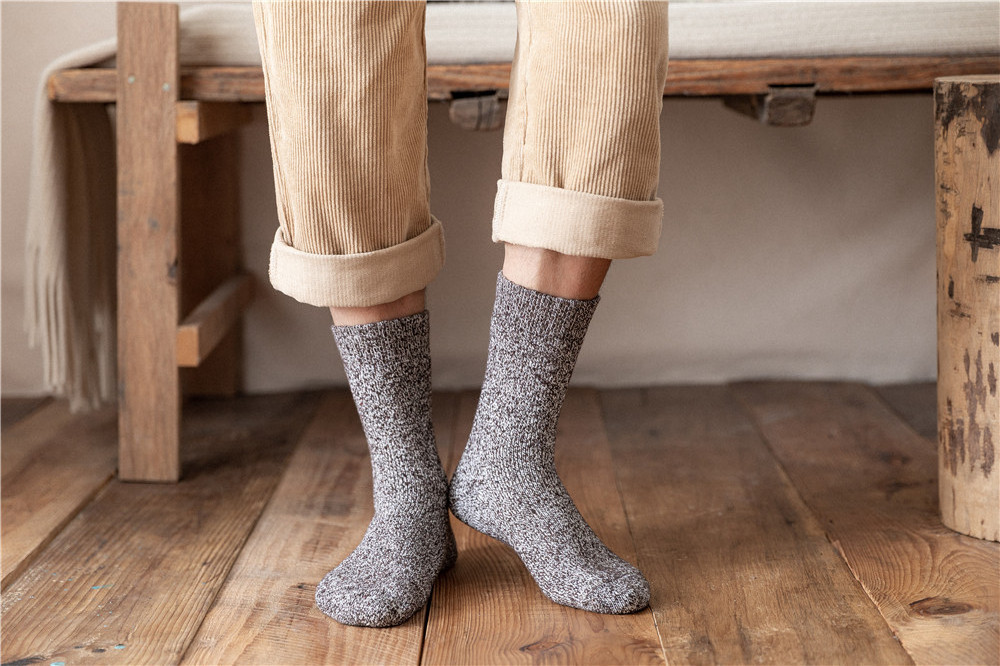 Custom Thermal Socks Men Merino Wool Fuzzy Winter Woolen Socks