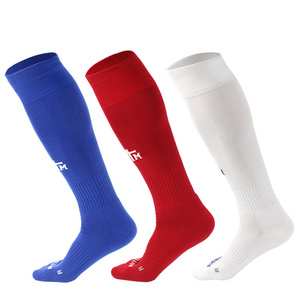 New hot  design polyester nylon socks Custom logo soccer  sport Football stockings grip Socks long