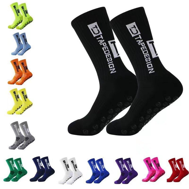 Custom Design Grip Socks High Quality Men Sports Socks Football soccer Crew Socks Wholesale