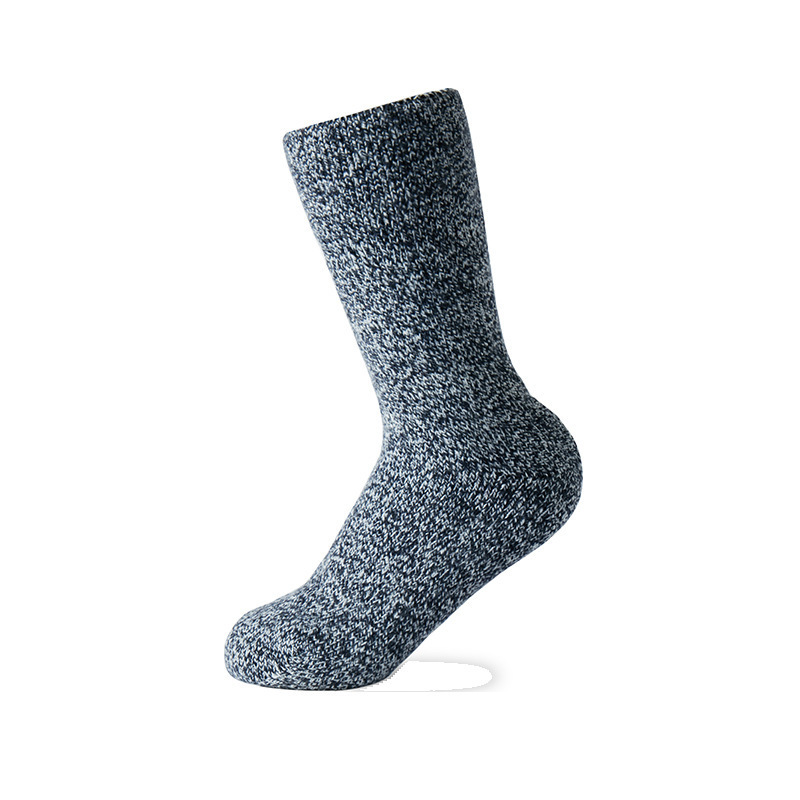 Socksmate Custom Logo Knit Warm Wool Crew Men Winter Women Cozy Fuzzy Grip Socks With Anti Slip Silicone Dots Inside Home Socks