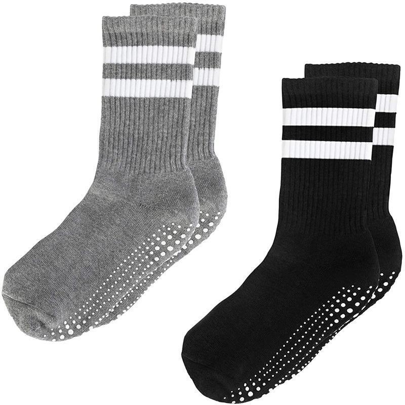 Socksmate SUPER Quality Crew Non Slip Silicon Grips Women Pilates Socks Winter Thick Terry Merino Wool Indoor Gym Sports Socks