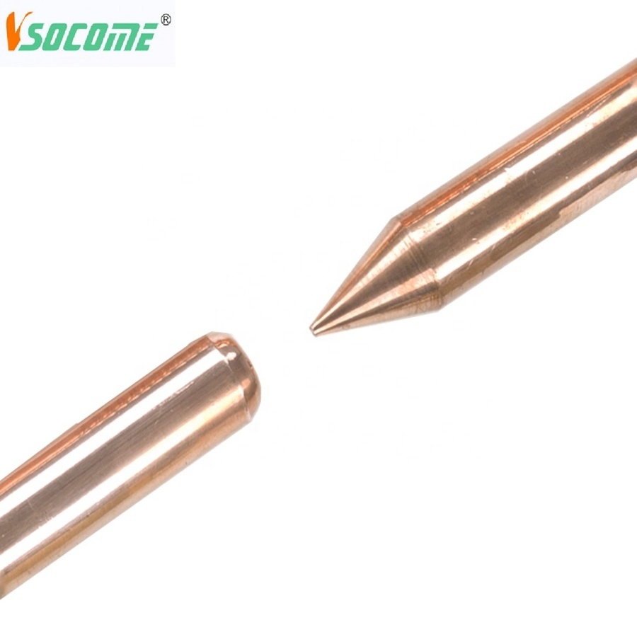 unthreaded copper plated steel grounding rod/copper bonded earth rod