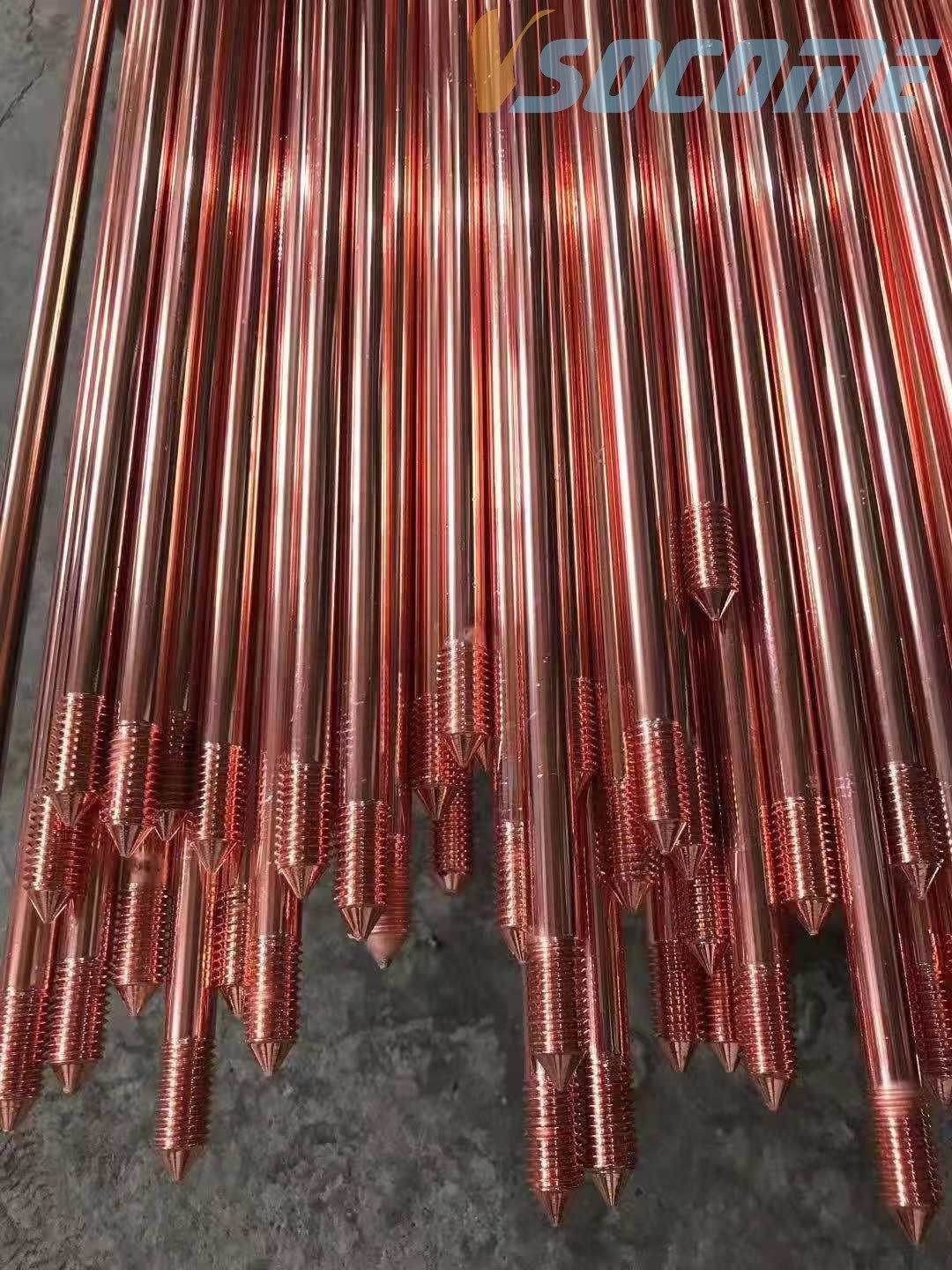 Ground Rod Copper Bonded Earth Rod With Threaded end Earth Rod