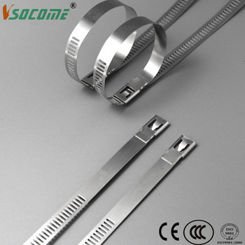 ball lock stainless304 314 steel cable tie China Manufacturer