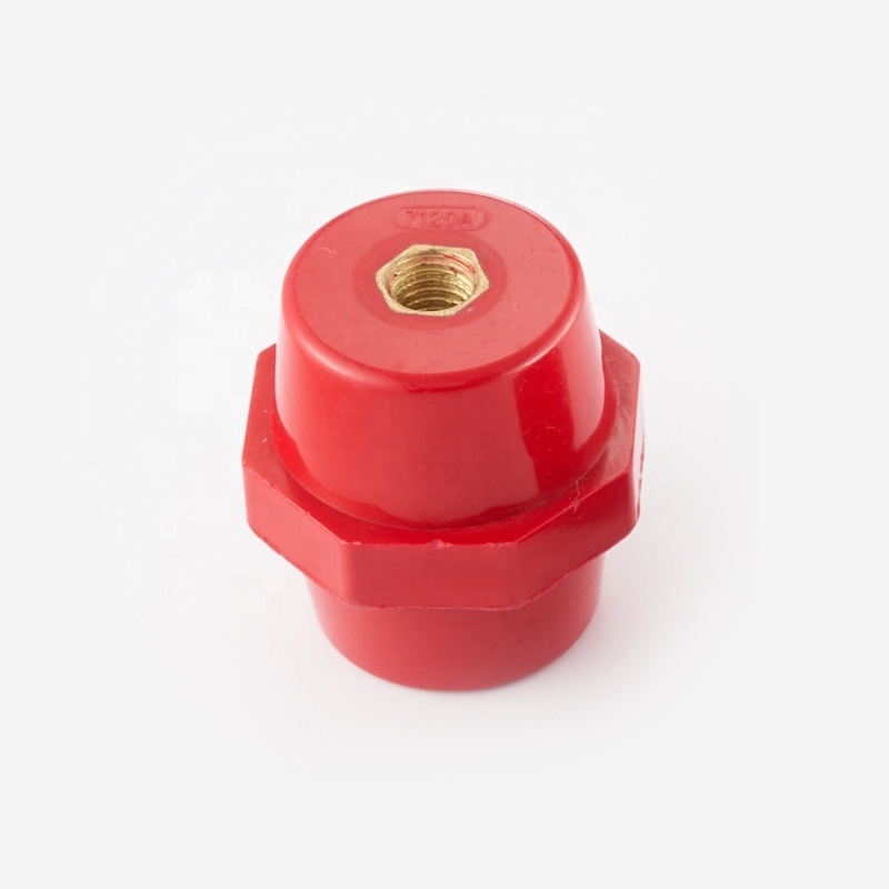 lightning protection Threaded Red Bus Bar Insulator Busbar