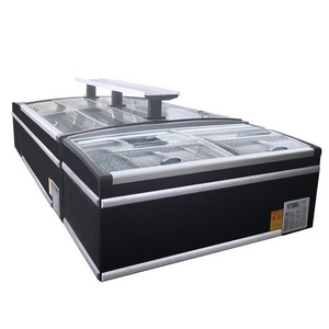 butcher sushi refrigerator seafood showcase fresh meat fish counter cooler meat chiller freezer display with led light