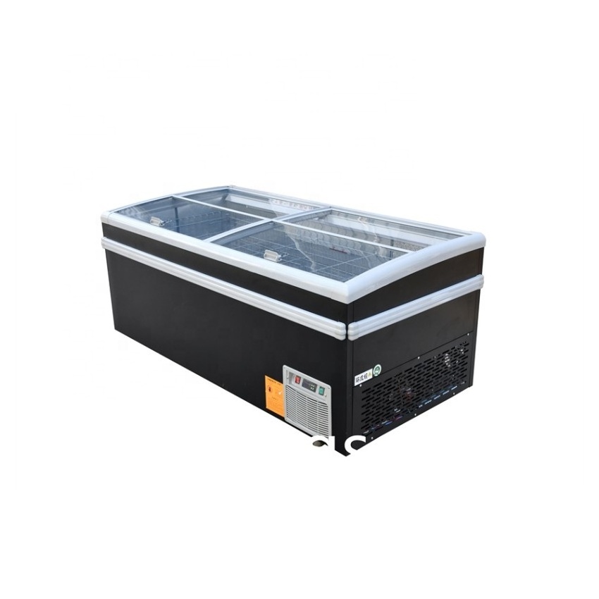 Commercial Island Display Freezer Refrigerator Supermarket Freezer for Frozen Food 800L