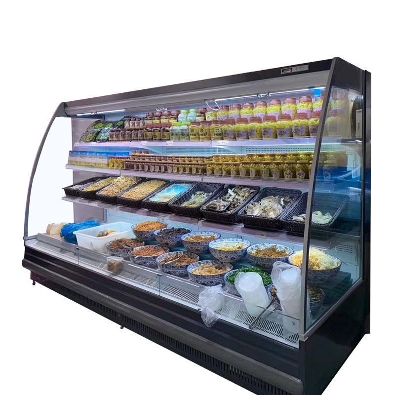 sliding meat freezer hanging sea food butchery fresh meat display refrigerator deli refrigerator