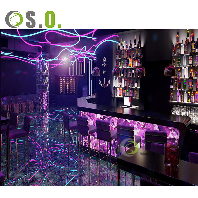 custom dry Cool bar furniture/ nightclub/ KTV/ night club/led cube table wholesale hookah lounge furniture